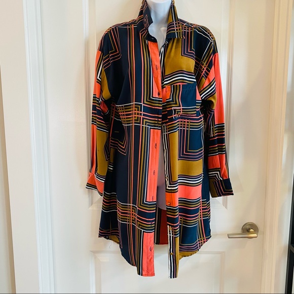 Gorgeous Charlie Jade Modern Print Pure Silk Dres - Picture 7 of 12